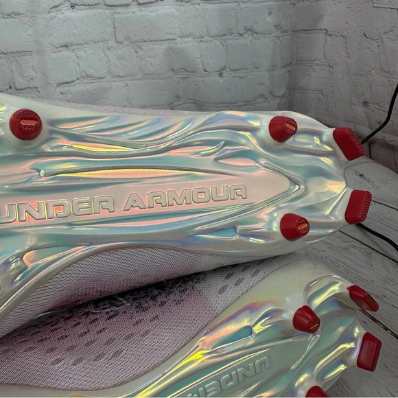 Under Armour UA football Cleats spotlight Lux MC 2.0 black and red size 14 - Picture 14 of 14